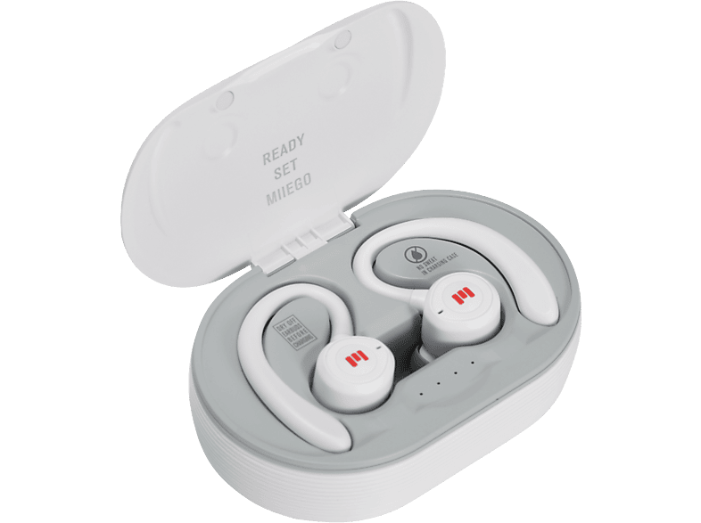 MIIEGO MiiBUDS ACTION II, In-ear In-Ear Kopfhörer Bluetooth Arctic White