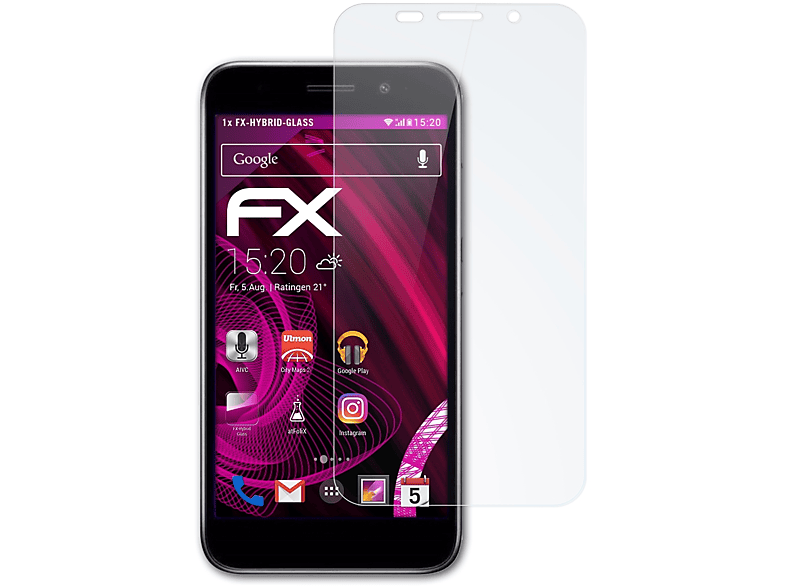 ATFOLIX FX-Hybrid-Glass 2018) Huawei Schutzglas(für Y5 Lite
