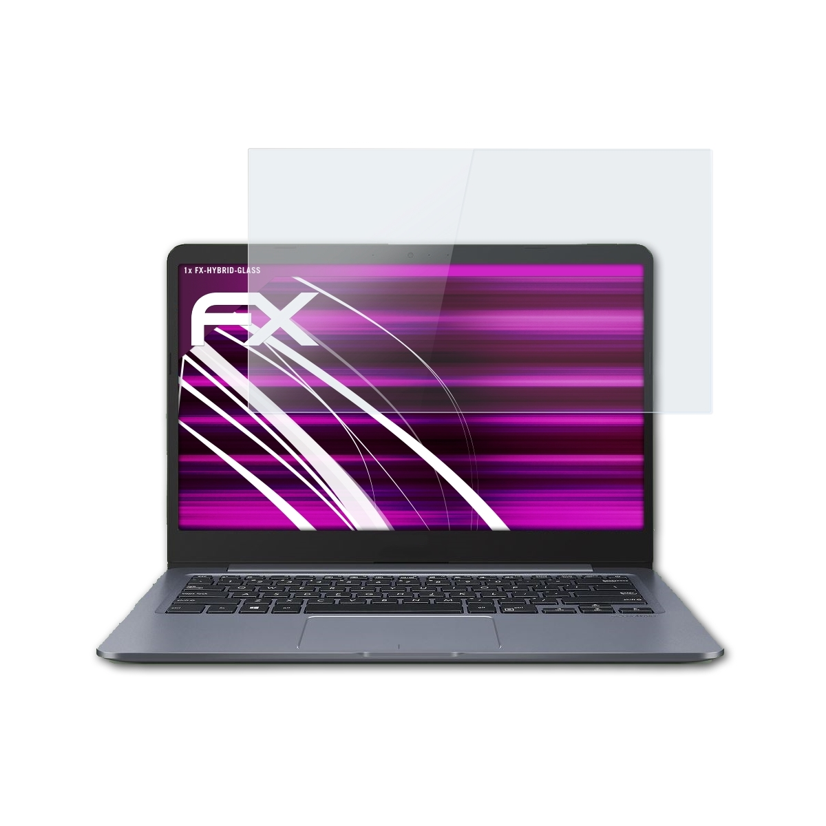 ATFOLIX FX-Hybrid-Glass Asus E406SA) Laptop Schutzglas(für