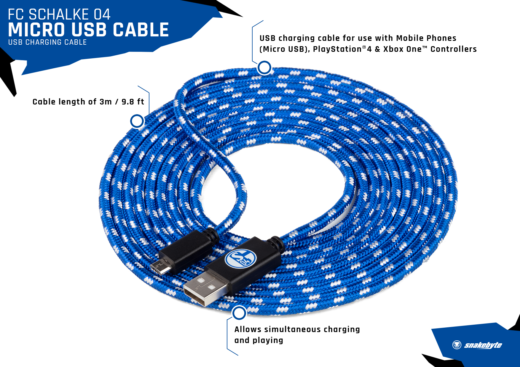 SNAKEBYTE S04 CHARGE:CABLE Kabel