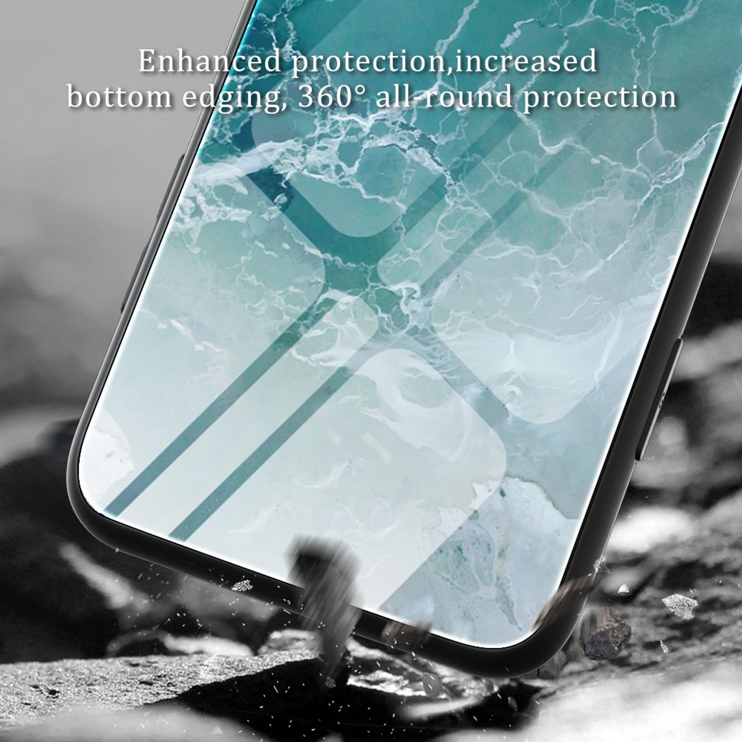 Wellen 12 DESIGN KÖNIG Case, Apple, Max, Ozean Pro Backcover, iPhone