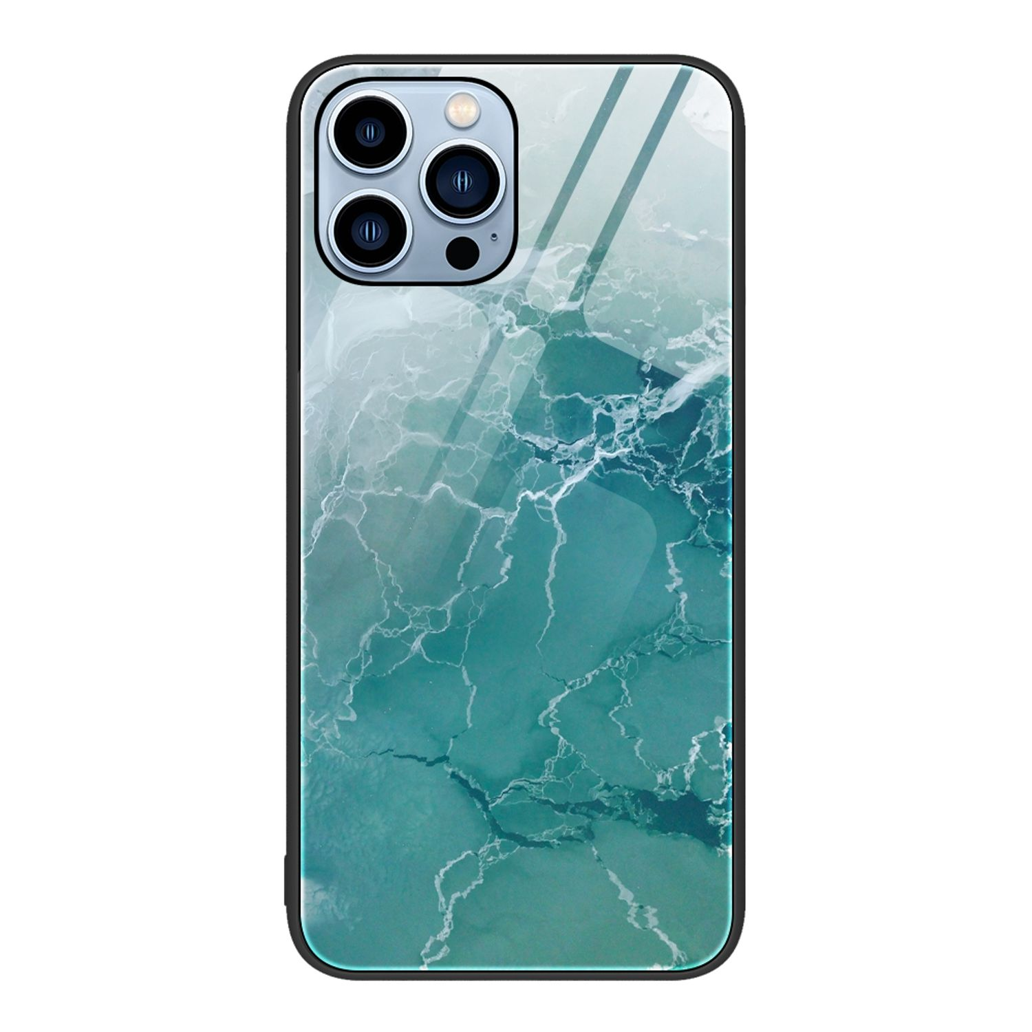 KÖNIG DESIGN Case, Pro Max, 13 iPhone Apple, Backcover, Ozean Grüner