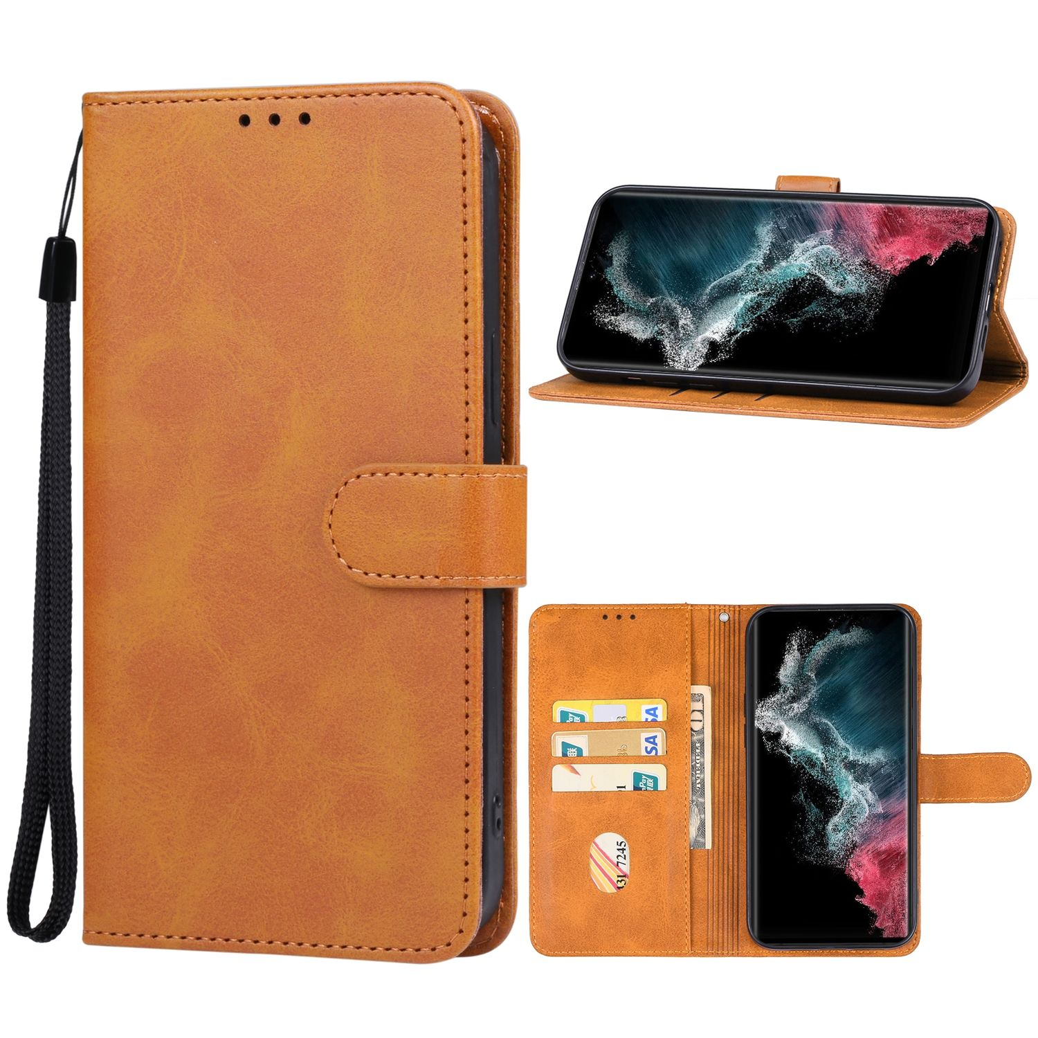 Braun Book Plus, Galaxy Samsung, S23 KÖNIG Case, DESIGN Bookcover,
