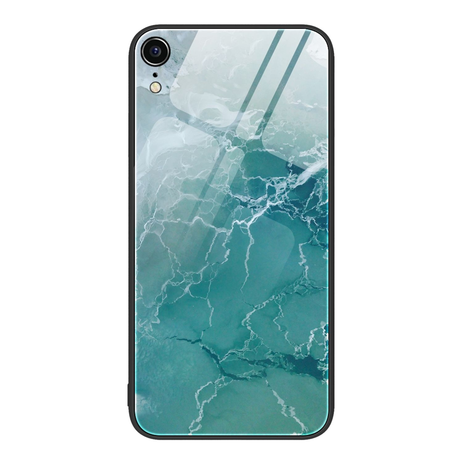KÖNIG DESIGN Case, Backcover, iPhone XR, Grüner Ozean Apple