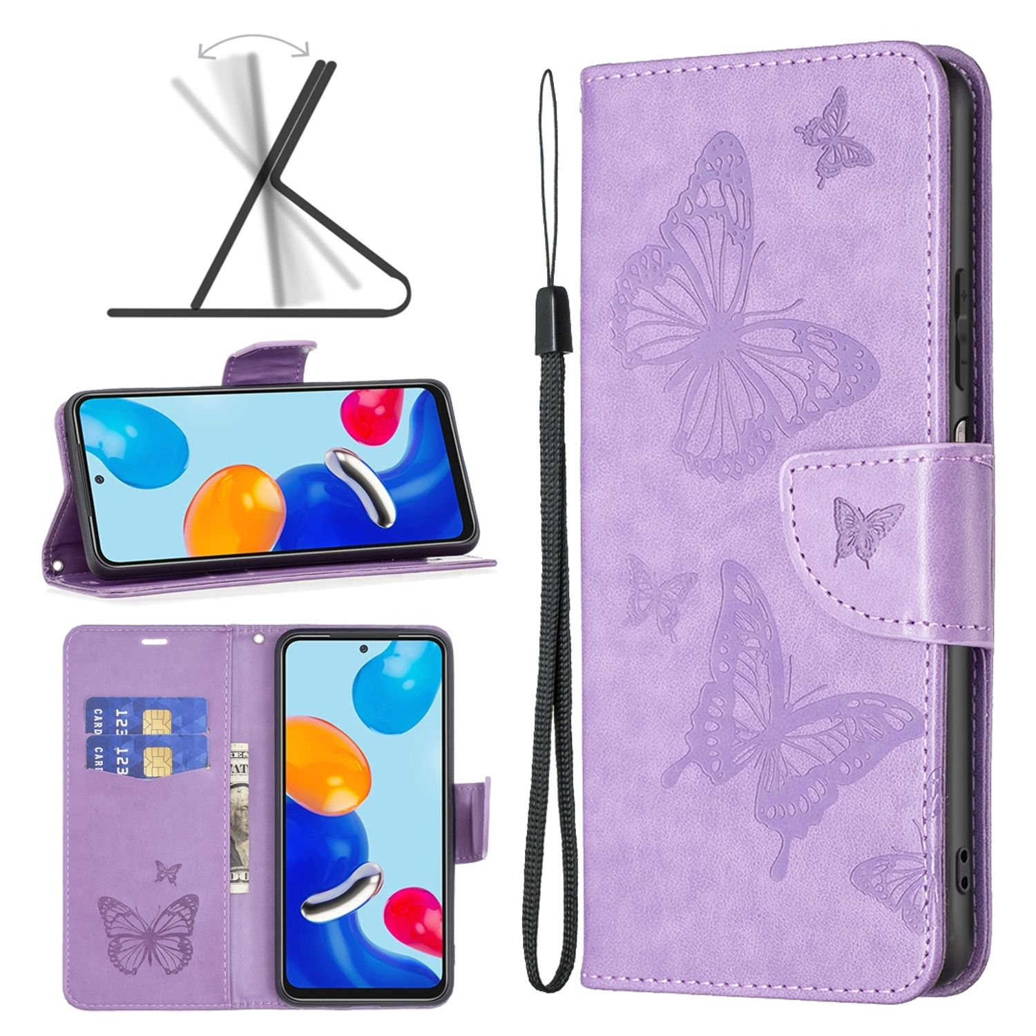 Redmi Note Bookcover, Note Book Xiaomi, 11 Global, / DESIGN KÖNIG 11S Lila Case,