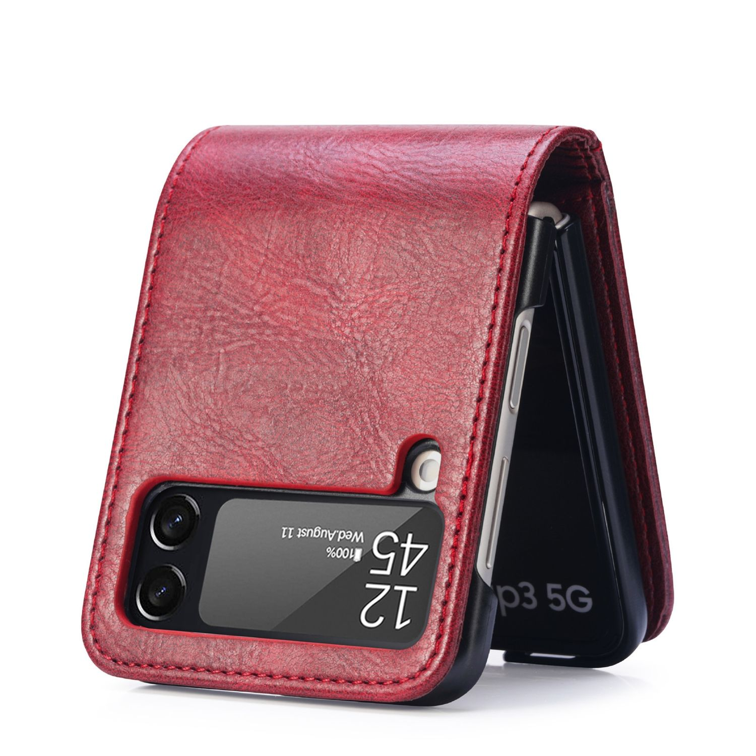 KÖNIG DESIGN Case, Galaxy Samsung, Z 5G, Backcover, Flip3 Rot