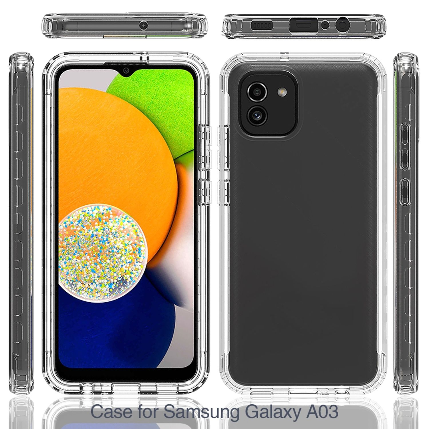 KÖNIG DESIGN Case, A03, Galaxy Schwarz Samsung, Backcover