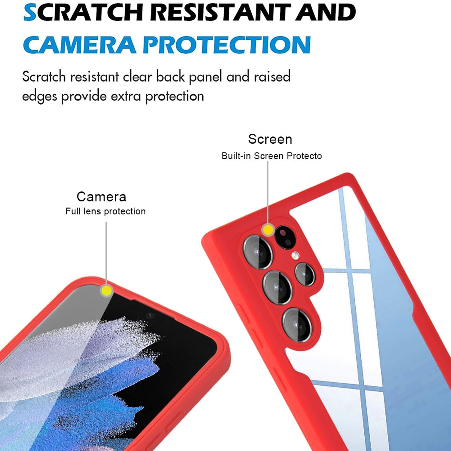 KÖNIG Galaxy Case, Full 5G, S22 Rot DESIGN Ultra Samsung, Cover,