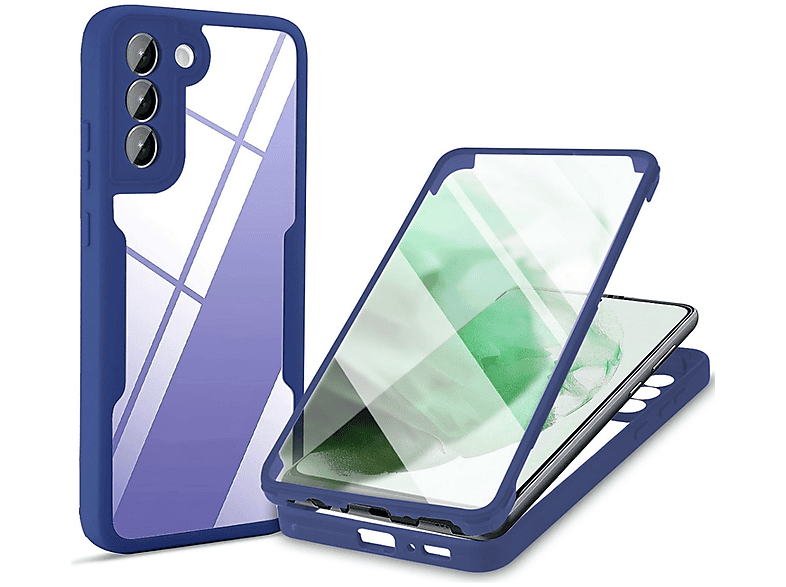 KÖNIG DESIGN Full 5G, S22 Cover, Galaxy Blau Samsung, Plus Case,