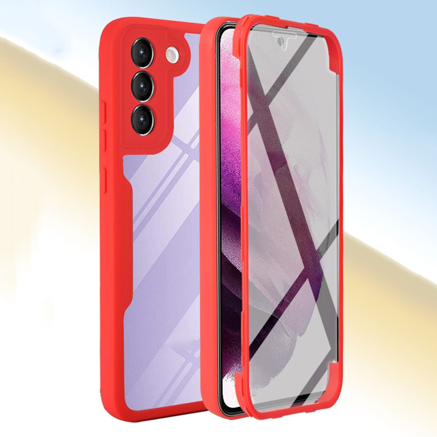 Rot Case, Samsung, Full DESIGN 5G, S22 KÖNIG Galaxy Cover,