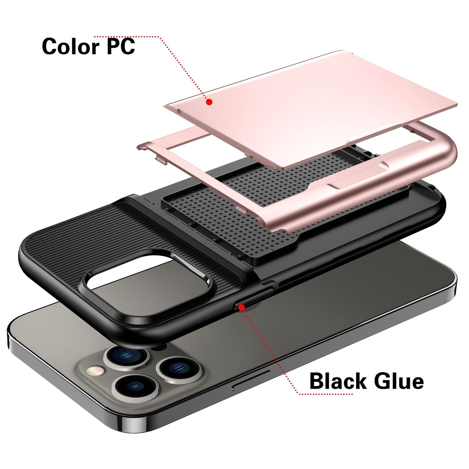 Schwarz iPhone Backcover, 13 Apple, Pro, Case, KÖNIG DESIGN