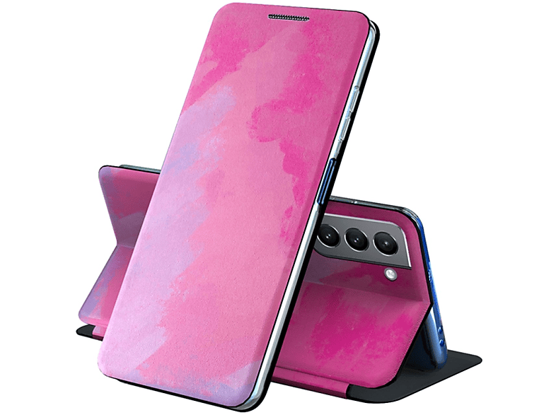 FE, S21 Case, Violett Bookcover, Book DESIGN Galaxy KÖNIG Samsung,