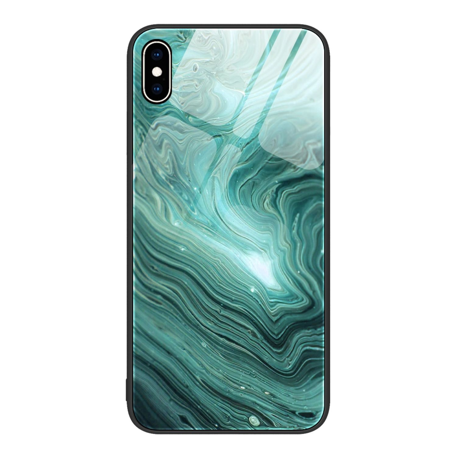 KÖNIG DESIGN Case, XS iPhone Max, Wasserwellen Backcover, Apple