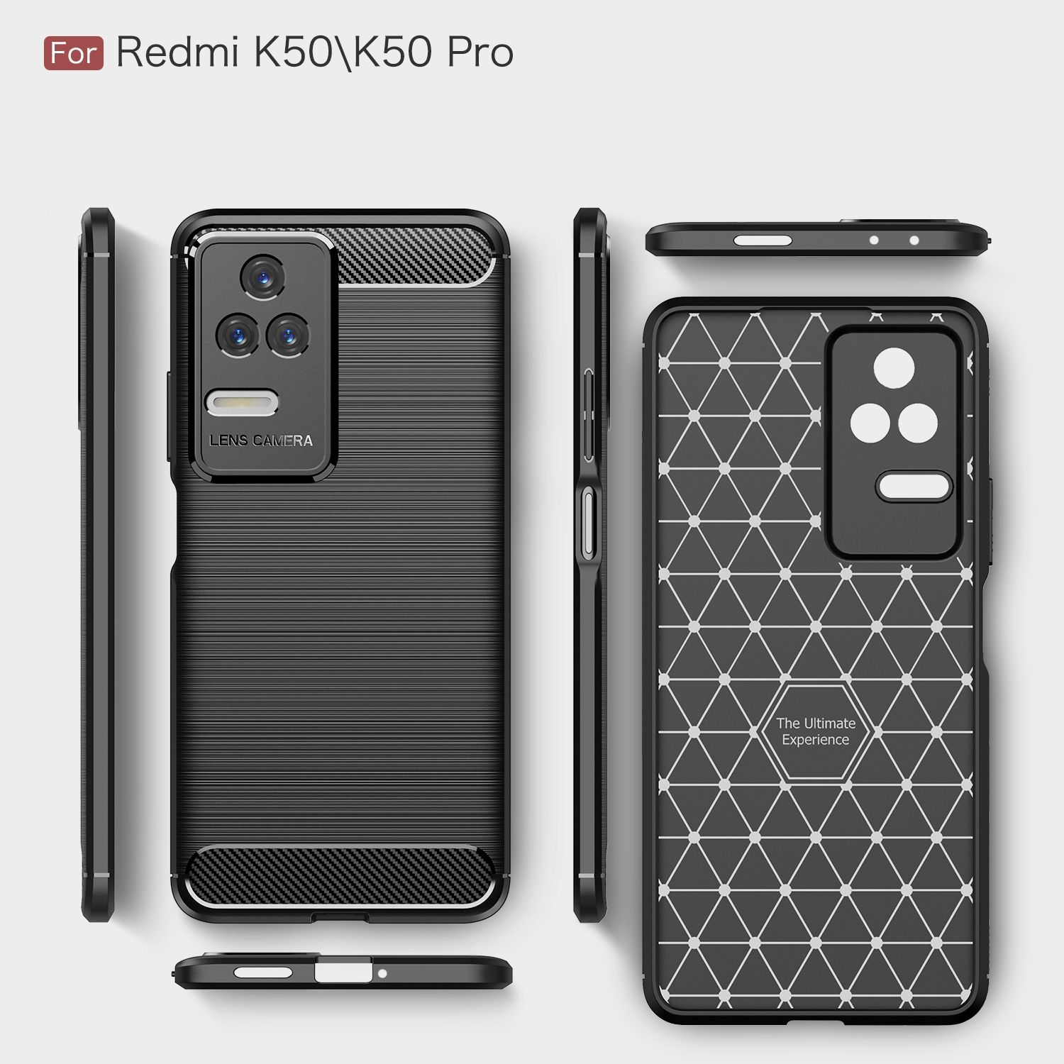 KÖNIG DESIGN Case, Backcover, Pro, Redmi K50 Xiaomi, Schwarz