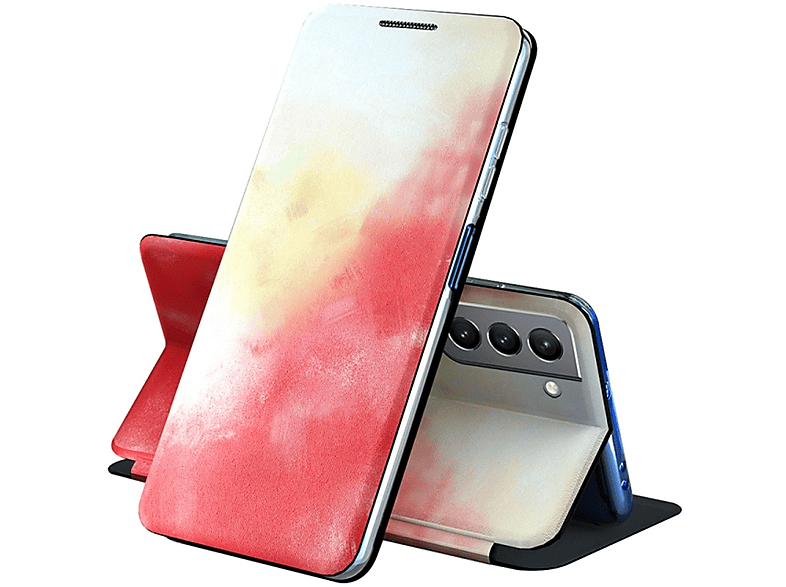 Samsung, Case, FE, KÖNIG DESIGN Bookcover, Rot Book Galaxy S21