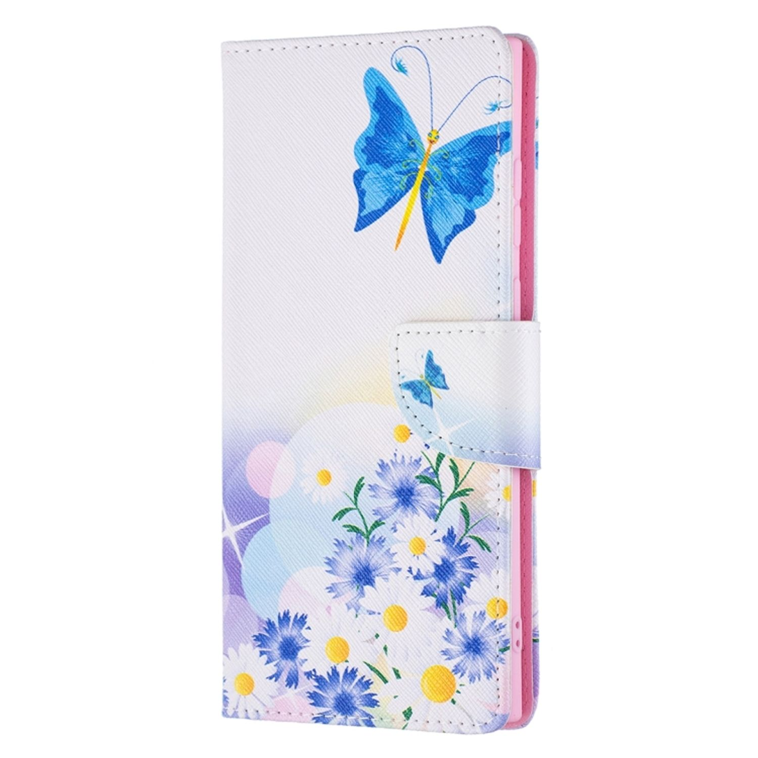 KÖNIG DESIGN S22 Galaxy Ultra Bookcover, 5G, Book Case, Samsung, Schmetterlingsliebe