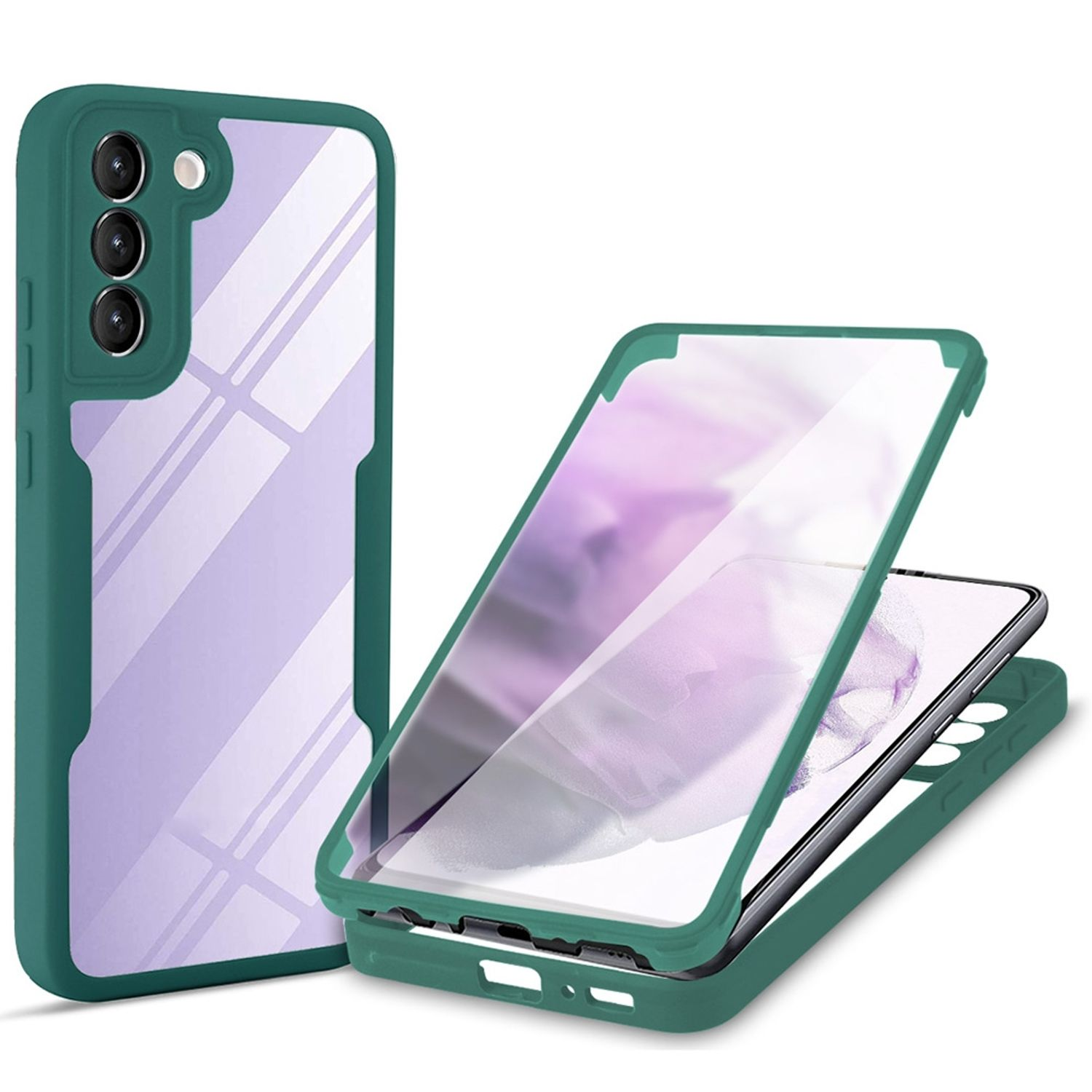 S22 5G, Samsung, KÖNIG Case, Full Cover, Grün Galaxy DESIGN