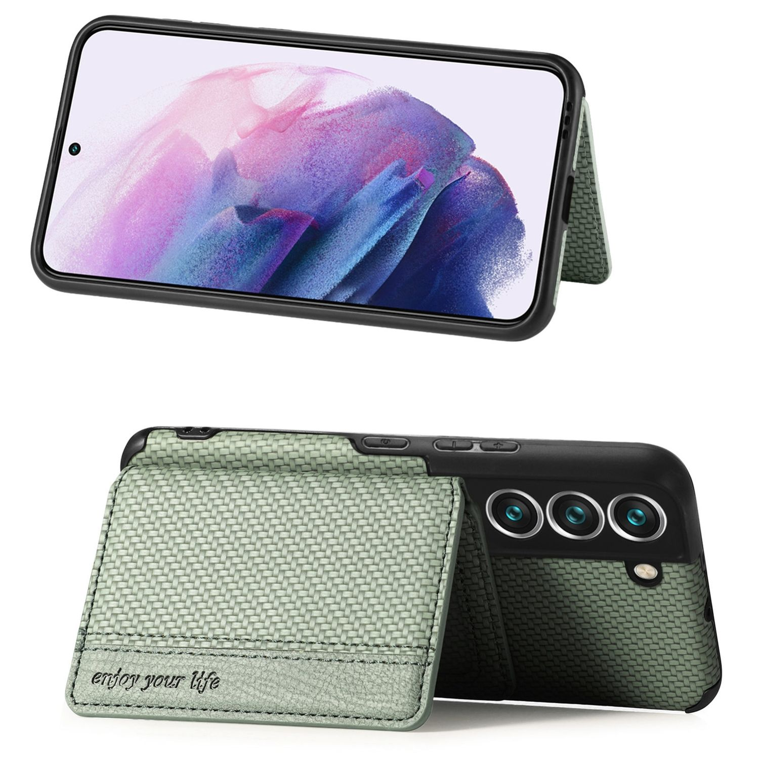 S22 Backcover, Case, KÖNIG Plus Galaxy Samsung, 5G, Grün DESIGN