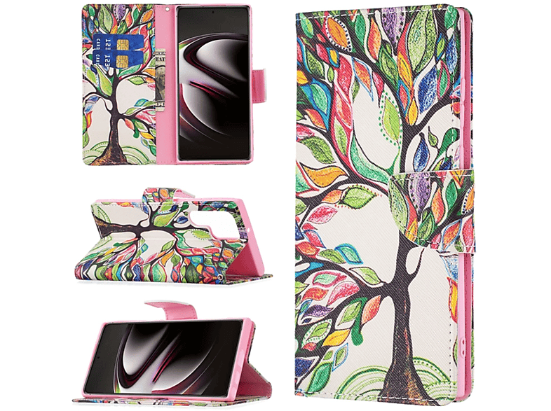 Book Galaxy DESIGN Ultra Bookcover, KÖNIG Samsung, Case, S22 5G, Baumleben