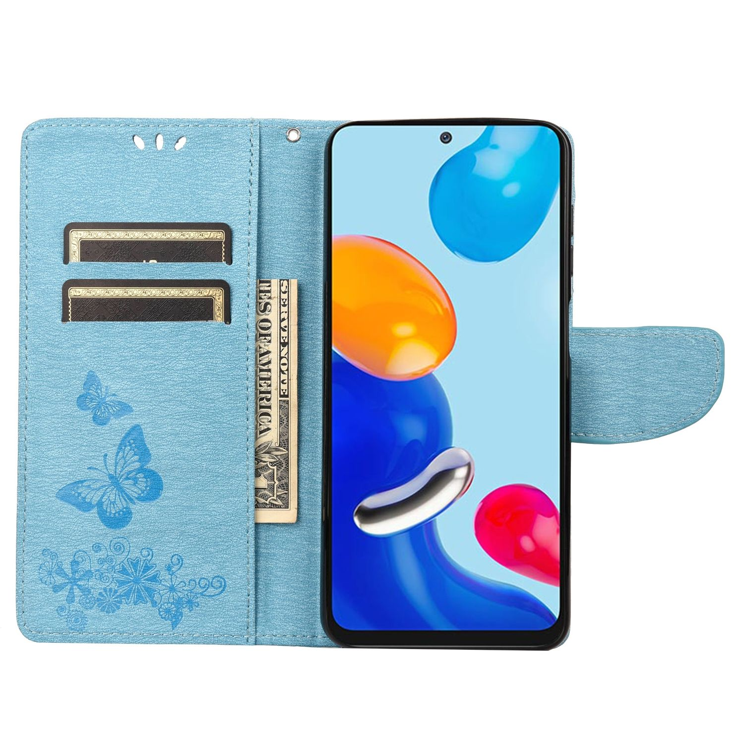 11 Xiaomi, 11S / Case, Note KÖNIG Bookcover, Blau Note Global, DESIGN Redmi Book