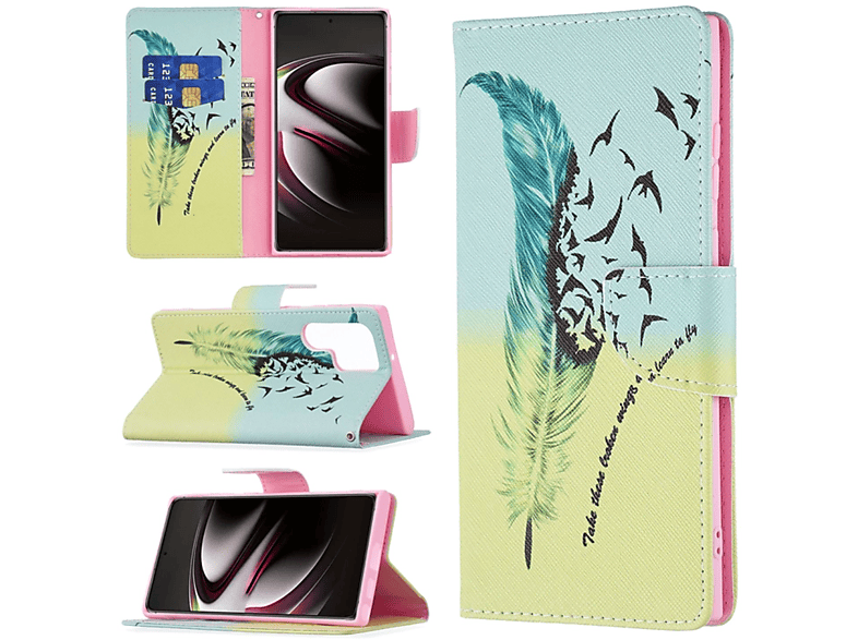KÖNIG DESIGN Feder Bookcover, Ultra Book 5G, Case, S22 Galaxy Samsung