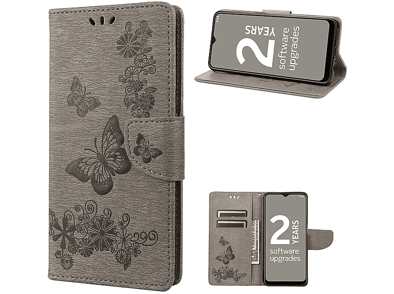 KÖNIG Nokia, G11 Case, G21, Bookcover, / Grau Book DESIGN