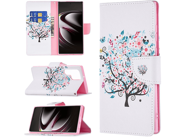 KÖNIG DESIGN Book Case, Bookcover, Samsung, Galaxy S22 Ultra 5G, Baum