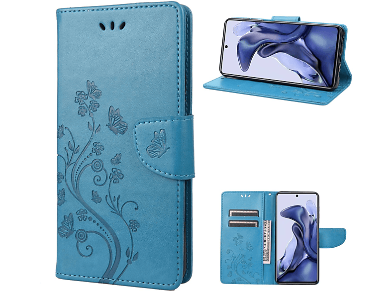 KÖNIG DESIGN Book Case, Bookcover, Xiaomi, Poco X4 Pro 5G, Blau