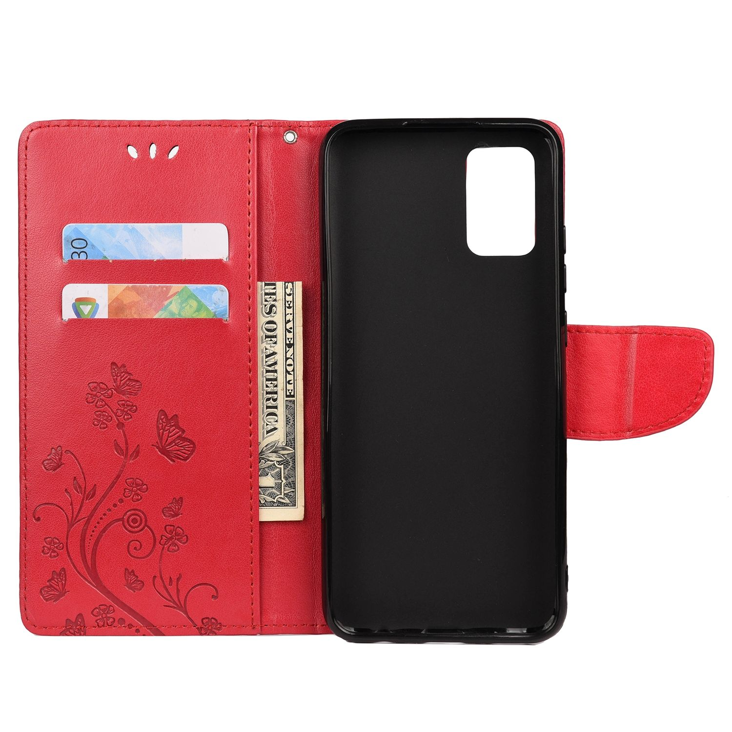 Book Redmi Case, 10 DESIGN 5G, Xiaomi, Bookcover, Rot Note KÖNIG