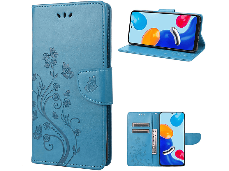 Global, Redmi Xiaomi, 11S Note 11 Note KÖNIG Case, DESIGN Bookcover, Blau / Book