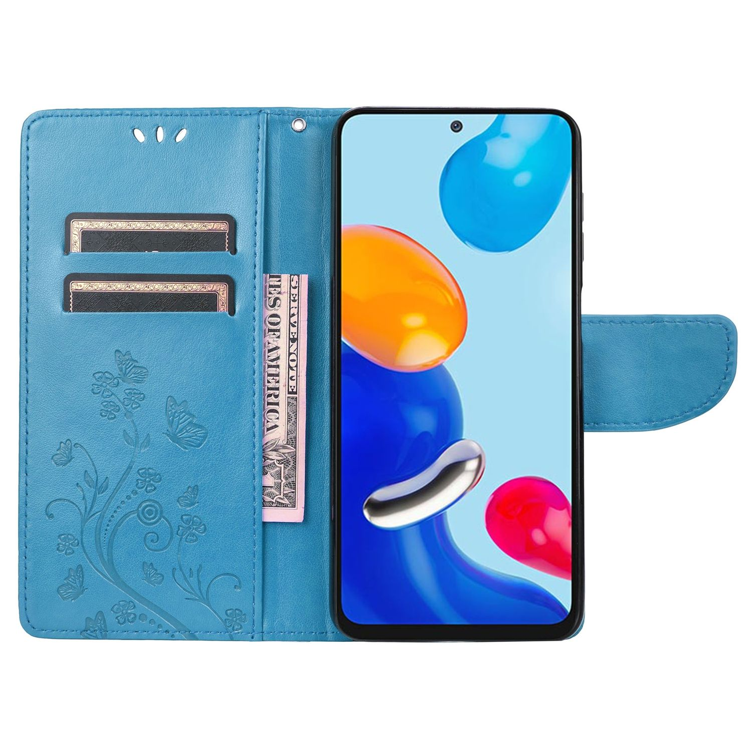 11 Blau Book KÖNIG Xiaomi, DESIGN Redmi 11S Note / Global, Bookcover, Case, Note