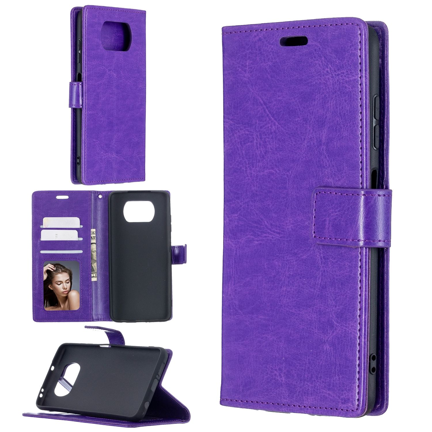 Xiaomi, X3, Book Bookcover, Poco KÖNIG DESIGN Case, Violett