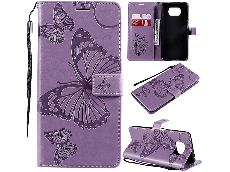 Violett Xiaomi, Bookcover, X3, DESIGN Case, KÖNIG Book Poco