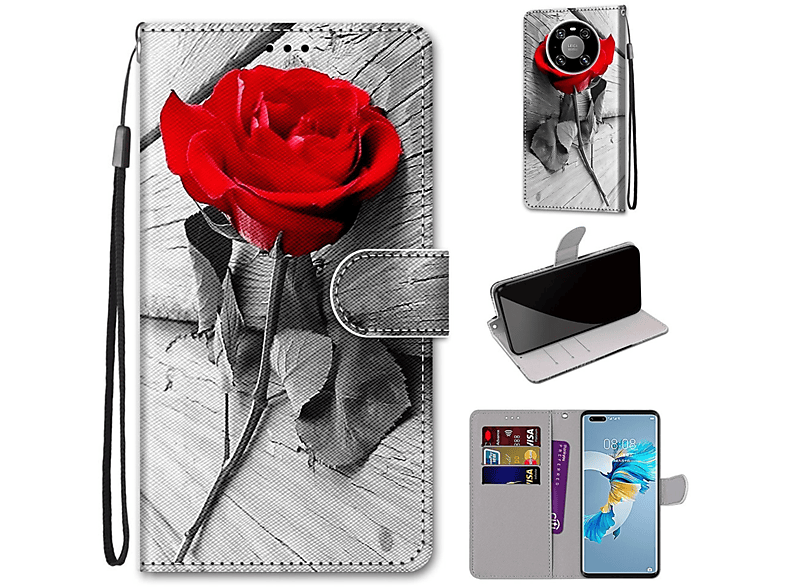 Bookcover, 40 DESIGN Huawei, Pro, Case, KÖNIG Mate Book Rosa