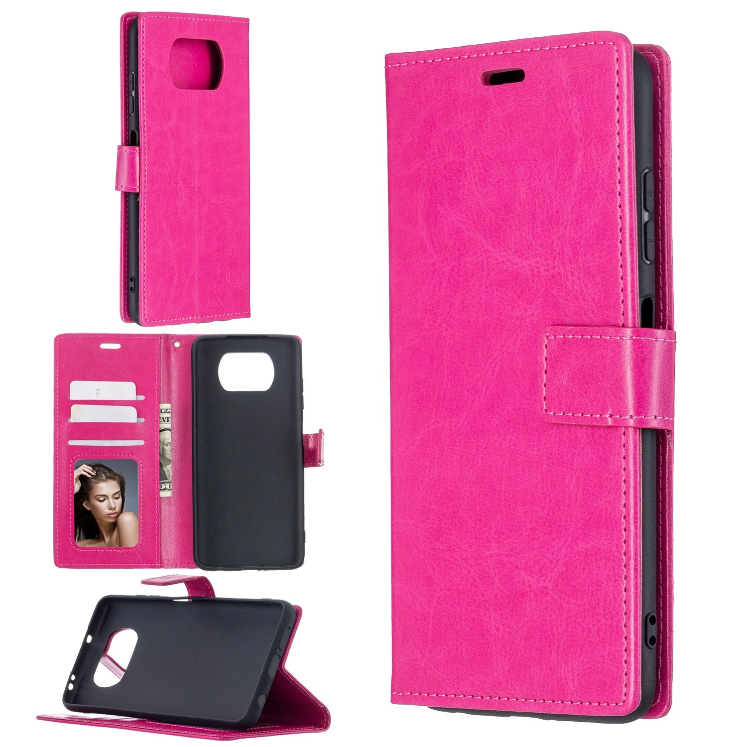 KÖNIG DESIGN Book X3, Poco Rosa Case, Xiaomi, Bookcover