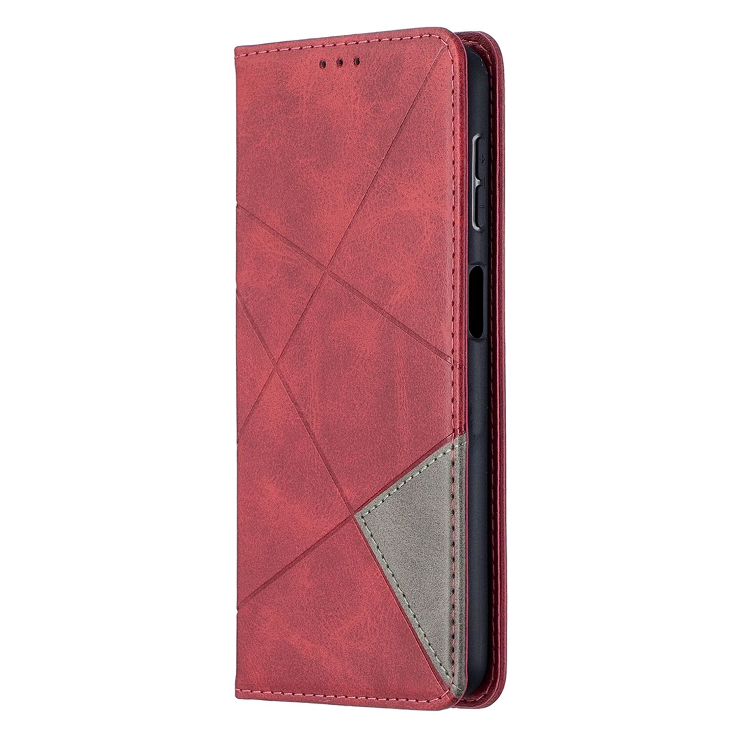 KÖNIG DESIGN Book Case, Bookcover, 5G, A32 Rot Galaxy Samsung