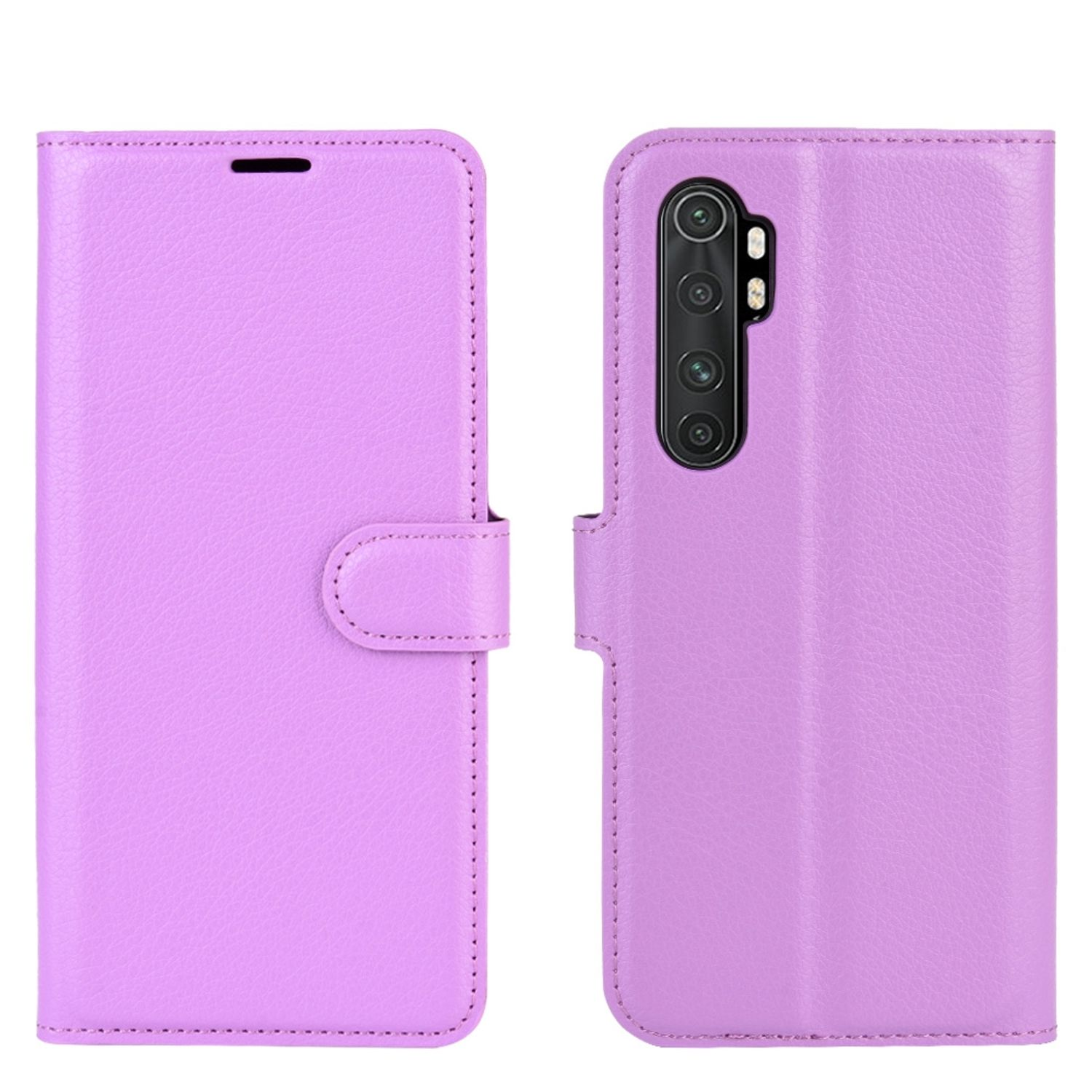 Note Xiaomi, Violett DESIGN Case, Lite, Book KÖNIG Bookcover, Mi 10