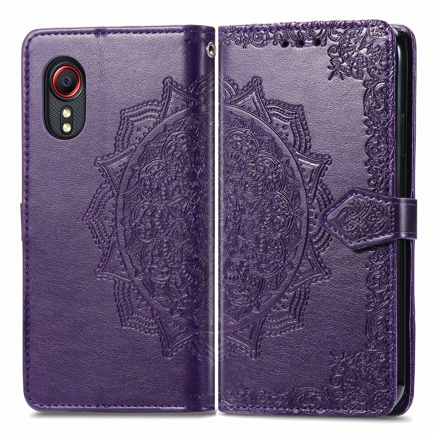 KÖNIG DESIGN Book Case, Bookcover, Violett Xcover / Galaxy 5s, Samsung, 5