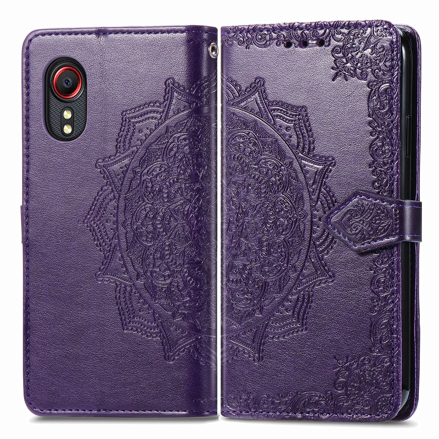 5 5s, DESIGN Bookcover, / KÖNIG Book Violett Case, Xcover Galaxy Samsung,