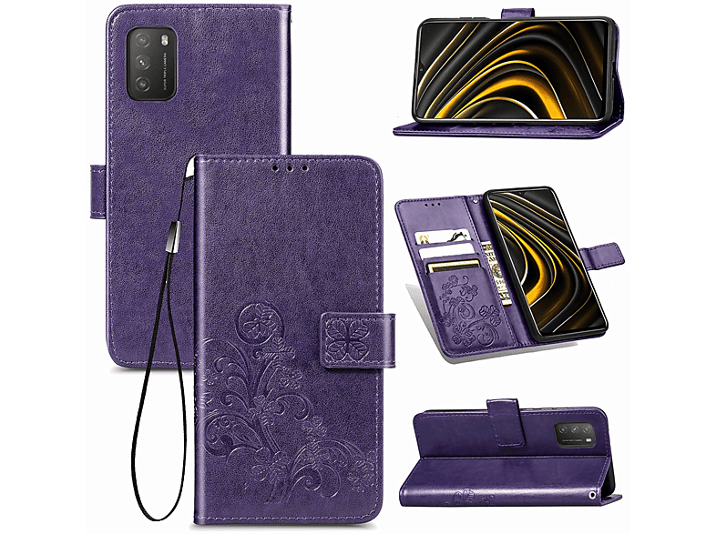 Case, M3, Xiaomi, KÖNIG Violett Poco DESIGN Bookcover, Book