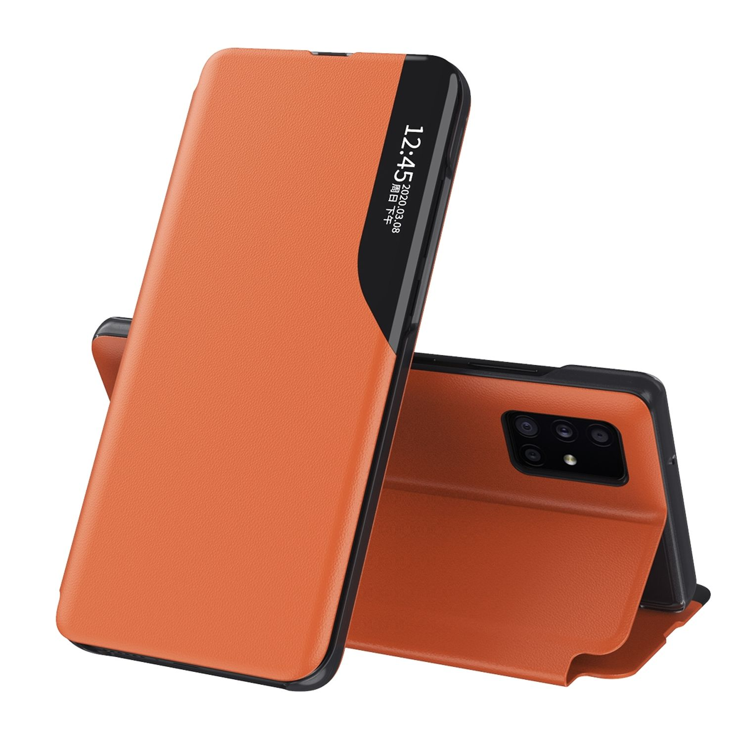 KÖNIG DESIGN 5G, Full Orange Galaxy Case, Cover, Samsung, A32