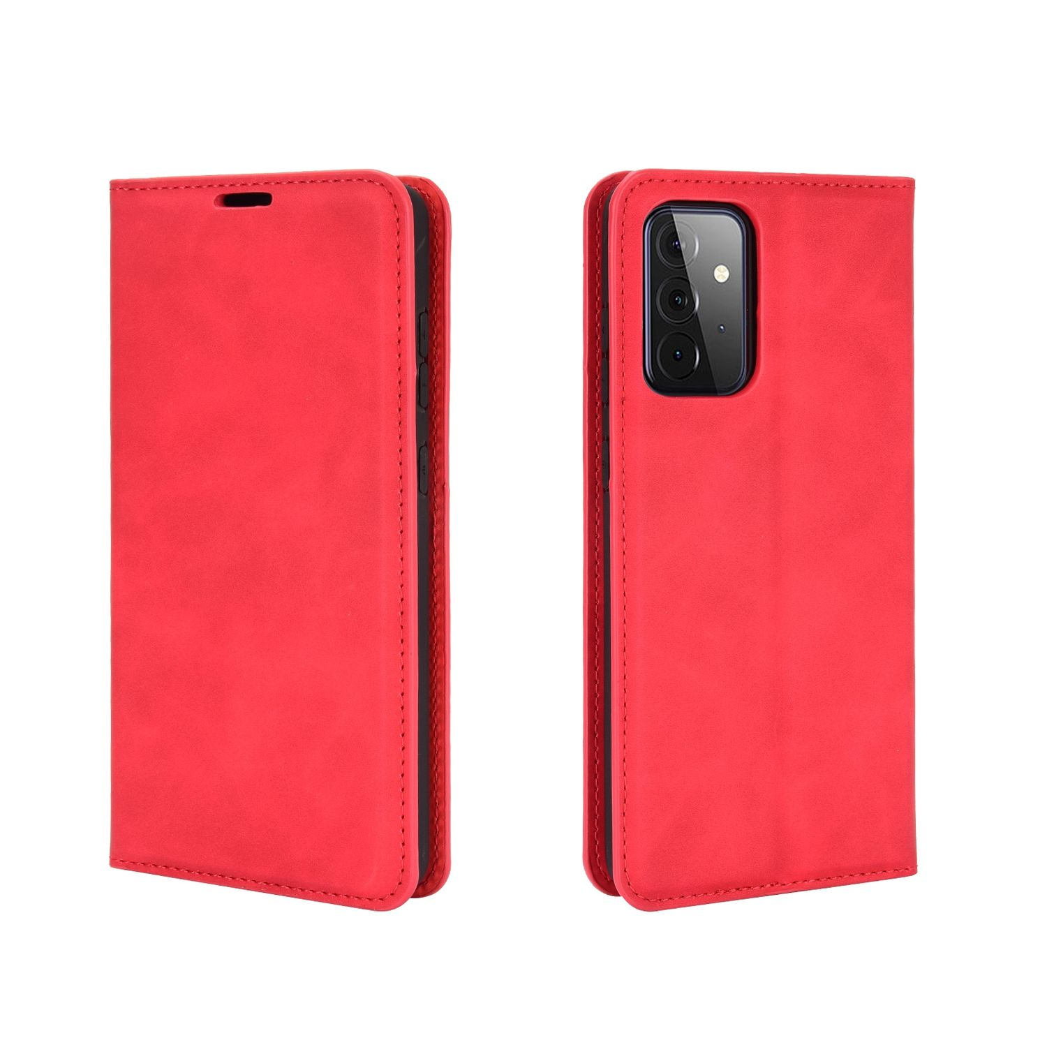KÖNIG DESIGN Book Case, Galaxy Samsung, 5G, Bookcover, Rot A72
