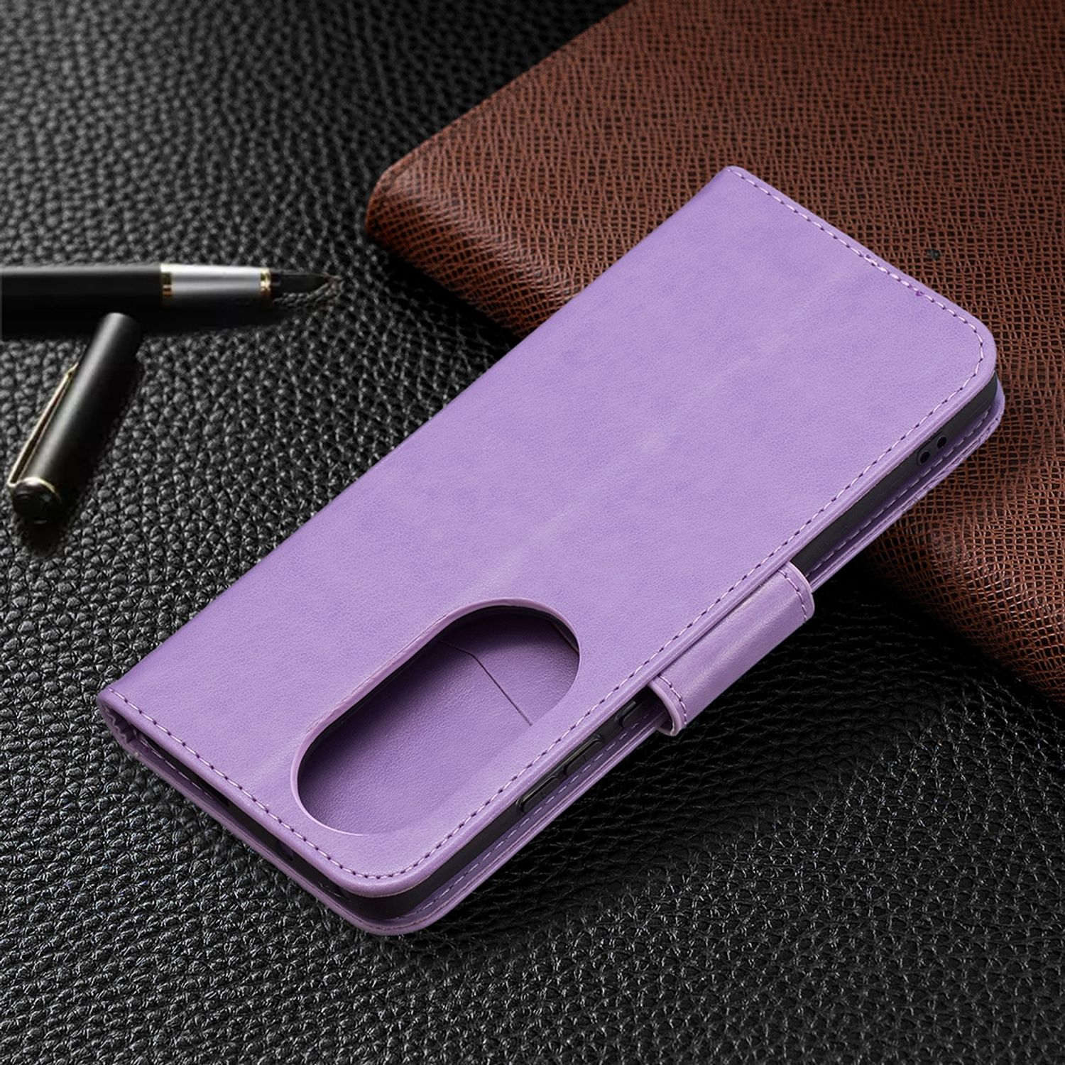 KÖNIG DESIGN Book Case, P50 Bookcover, Huawei, Pro, Violett