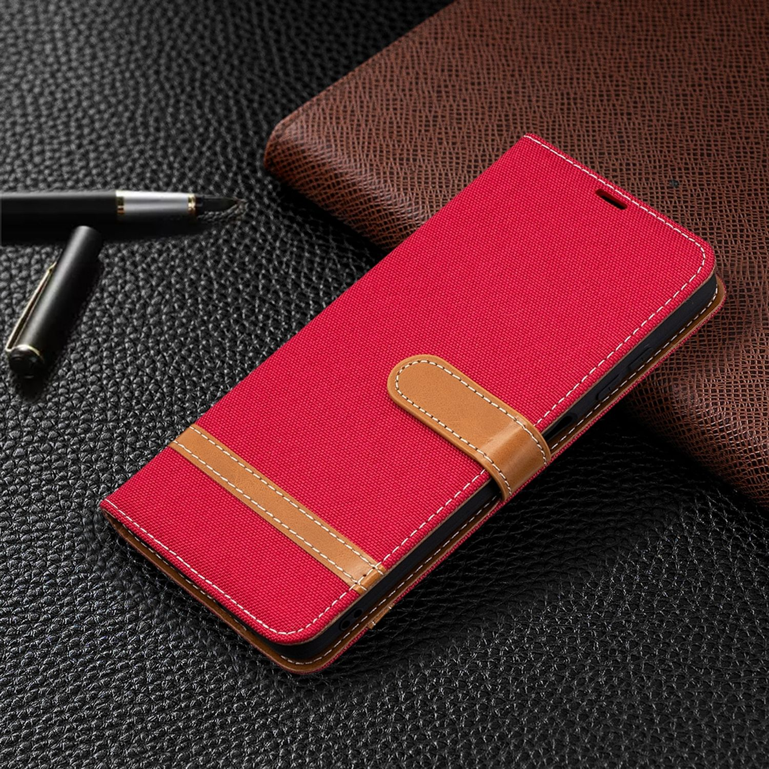 DESIGN X3, KÖNIG Bookcover, Rot Case, Xiaomi, Poco Book