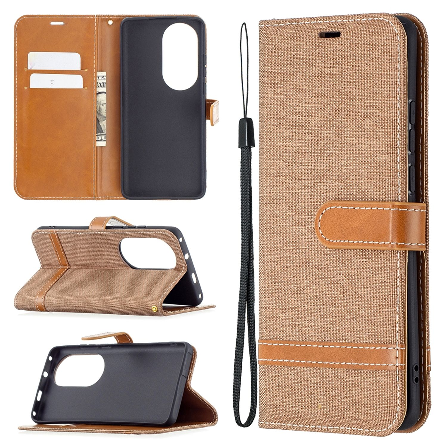 Case, KÖNIG Braun P50 DESIGN Pro, Huawei, Book Bookcover,