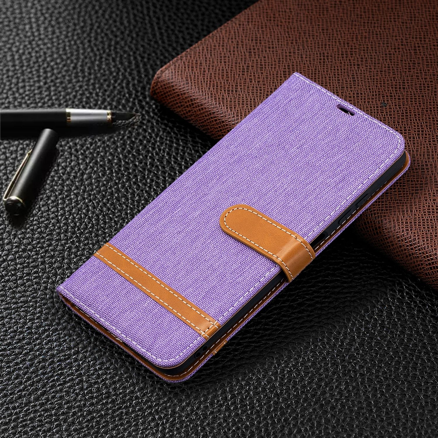 KÖNIG DESIGN Book Xiaomi, Case, Violett Poco X3, Bookcover