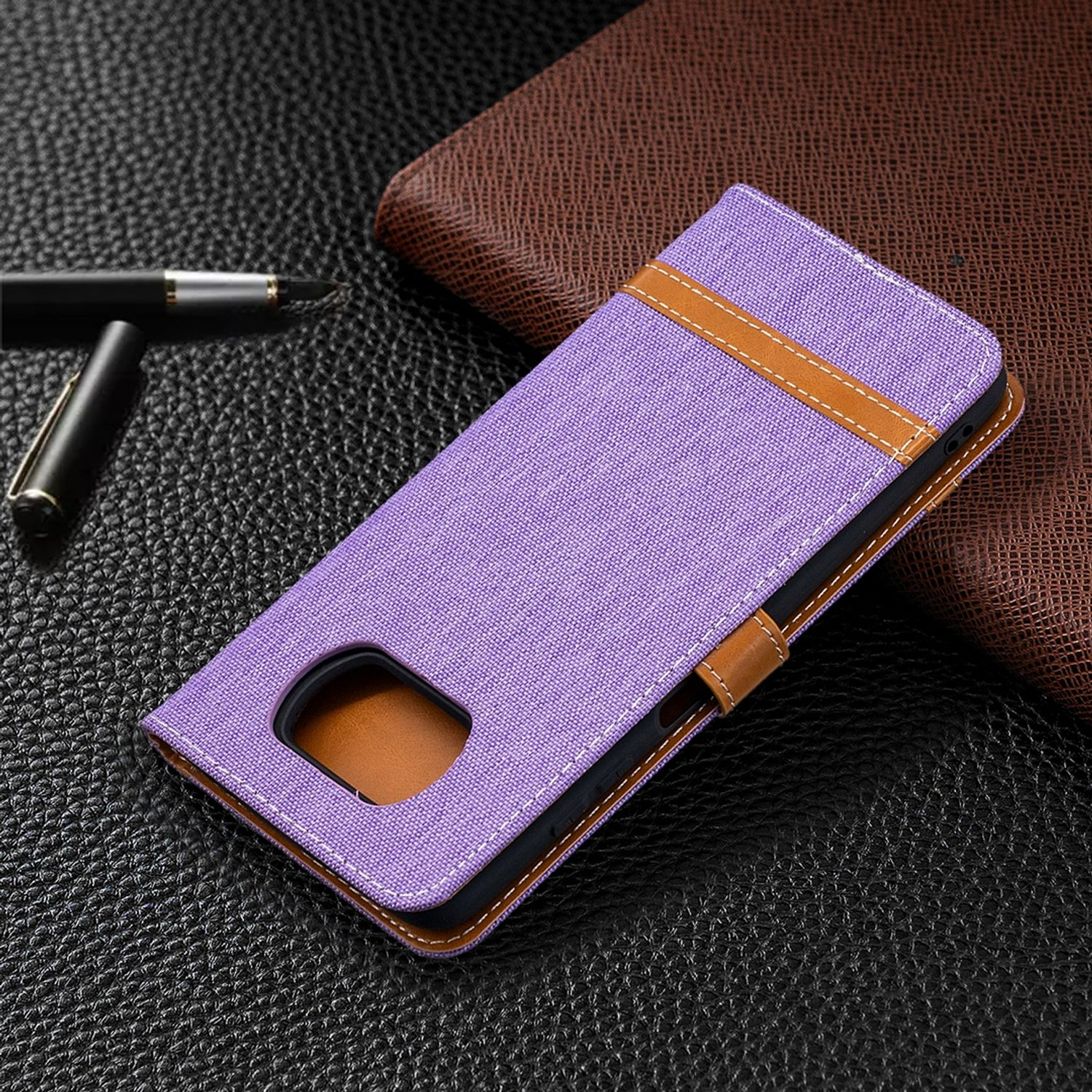 KÖNIG DESIGN Book Case, Bookcover, Xiaomi, Violett X3, Poco