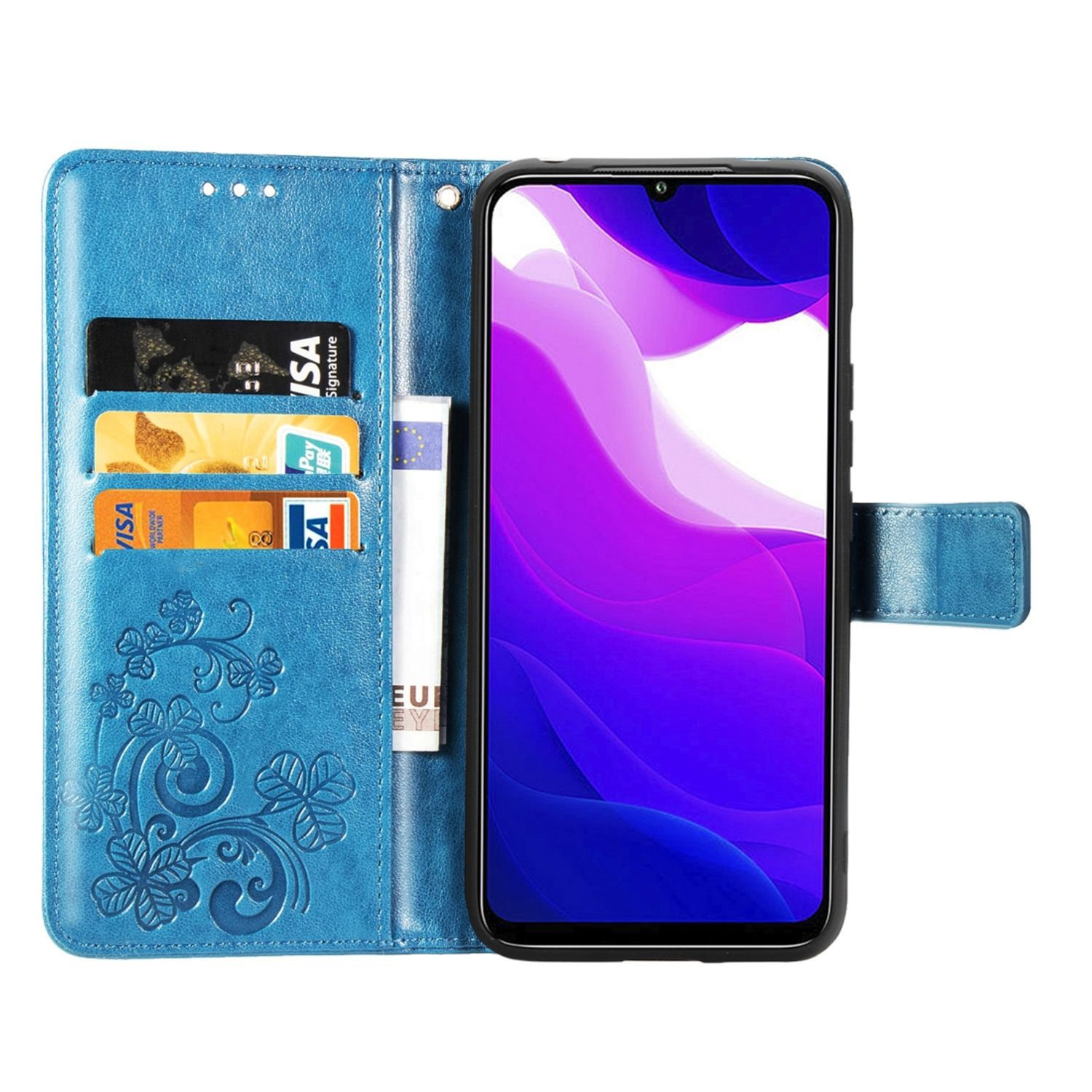 10 Mi Lite Case, DESIGN Book Xiaomi, 5G, Blau KÖNIG Bookcover,