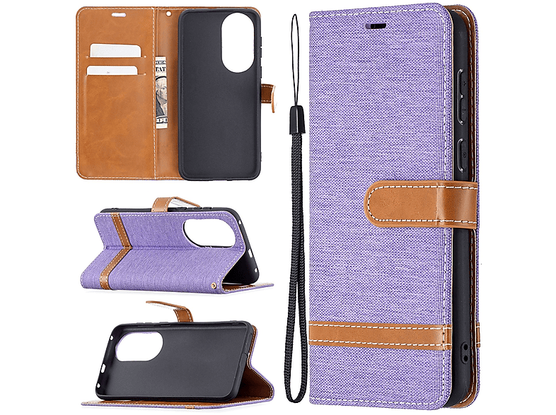 Book Case, Huawei, P50, Violett Bookcover, KÖNIG DESIGN