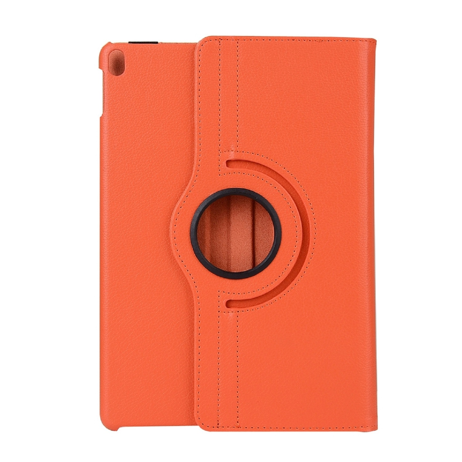 PROTECTORKING Tablethülle Bookcover Rotation Kunstleder/ 360 Robustes TPU, Full Case Schutzhülle für Grad Apple drehbar Orange Cover